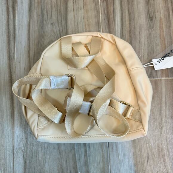 NWT Stoney Clover Micro Classic Backpack Tan Sand Monogrammed Double Zippers - Picture 2 of 9